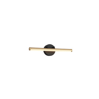 No Shade Material LED Linear Wall/Bath in Matte Black w/ Brass Accents (102|NSH-9112-MBBR)