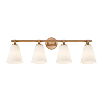 Fusion Four Light Bath Bar in Brushed Brass (102|FSN-8344-OPAL-BRSS)