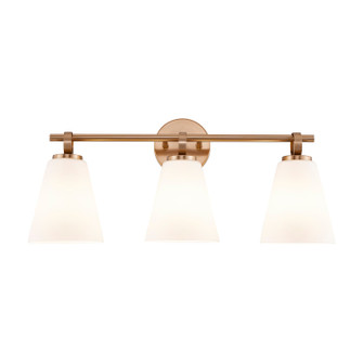 Fusion Three Light Bath Bar in Brushed Brass (102|FSN-8343-OPAL-BRSS)