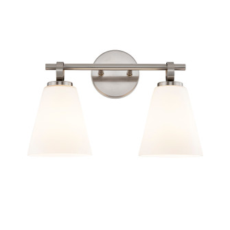 Fusion Two Light Bath Bar in Brushed Nickel (102|FSN-8342-OPAL-NCKL)