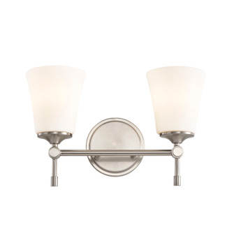 Fusion Two Light Bath Bar in Brushed Nickel (102|FSN-8312-OPAL-NCKL)