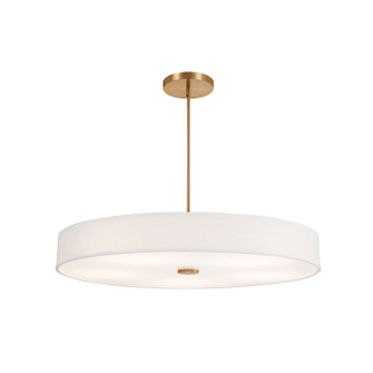 Textile LED Pendant in Brushed Brass (102|FAB-9317-WHTE-BRSS)