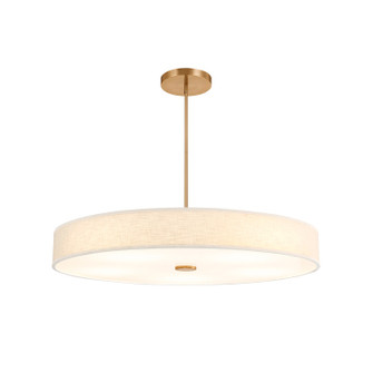 Textile LED Pendant in Brushed Brass (102|FAB-9317-CREM-BRSS)