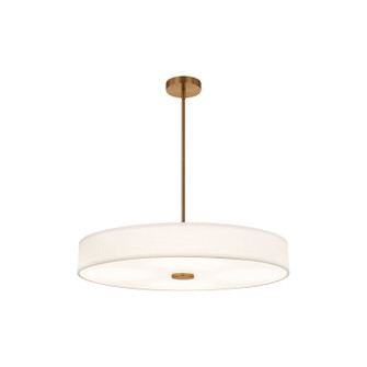 Textile LED Pendant in Brushed Brass (102|FAB-9314-WHTE-BRSS)