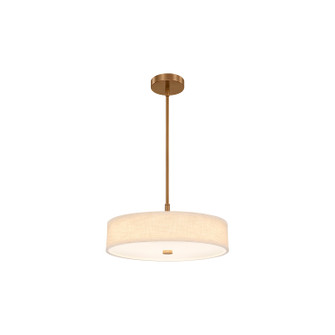 Textile LED Pendant in Brushed Brass (102|FAB-9311-CREM-BRSS)