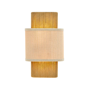 Textile Two Light Wall Sconce in Brushed Brass (102|FAB-9028-CREM-BRSS)