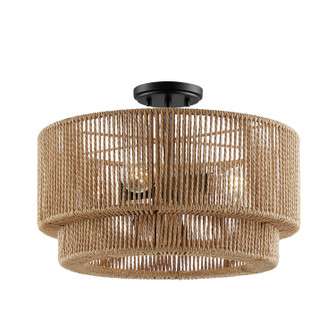 Eco Four Light Semi-Flush Mount in Matte Black (102|ECO-8301-MBLK)