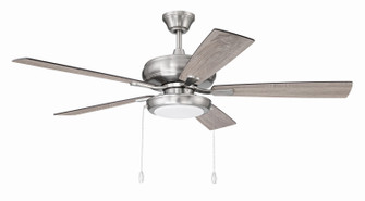 EOS Low Profile White 52'' Ceiling Fan 52'' Ceiling Fan in Brushed Polished Nickel (46|ECF119BNK5-DWWLN)