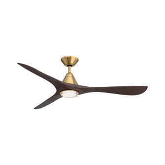 Carve 60'' Ceiling Fan in Soft Brass/Dark Walnut (441|FR-D2504-60L-SB/DW)