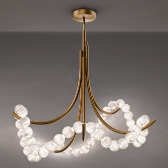 Parel LED Semi-Flush Mount in Aged Brass (281|FM-50437-AB)