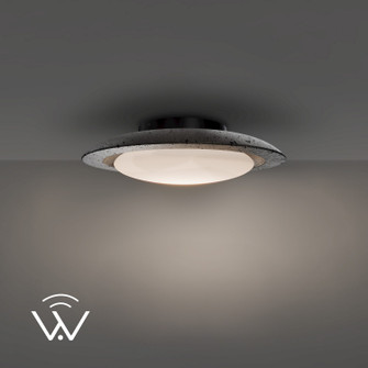 Saturno LED Flush Mount in Basalt Stone/Black (281|FM264620-TWA-BV/BK)