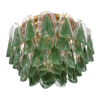 Verla Crest Six Light Flush Mount in Legacy Brass (29|N3476-G-732)
