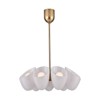 Cocoon Nine Light Chandelier in Winter Brass (33|524355WBWT)