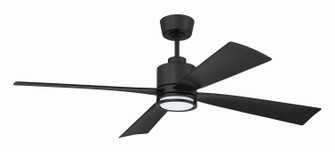 Rhett 52'' In/Outdoor Fan Damp Rated 52'' Ceiling Fan in Flat Black (46|RHT52FB4)