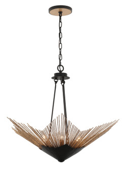 Aristocrat Six Light Pendant in Dark Bronze / French Gold (137|570P06DBFG)