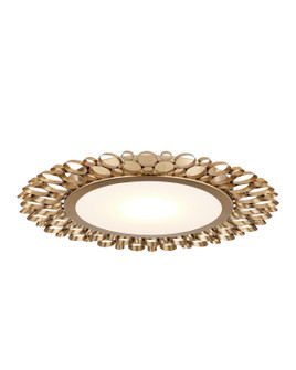 Antares LED Flush Mount in Antique Brass/White (142|9999-0082)
