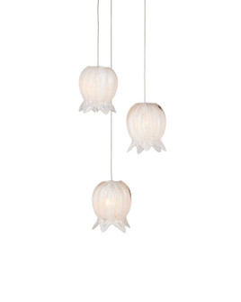 Polpo Three Light Pendant in White/Silver (142|9000-1404)