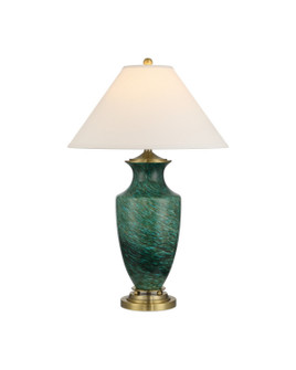 Claude One Light Table Lamp in Green/Antique Brass (142|6000-1070)