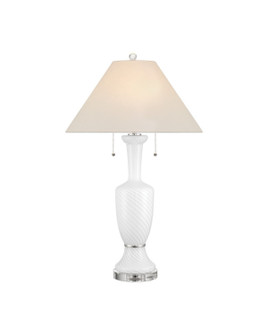 Classico Two Light Table Lamp in White/Clear/Polished Nickel (142|6000-1066)