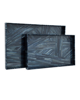 Winter Harvest Tray Set of 2 in Blue (142|1200-1068)