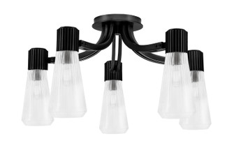Everleigh Five Light Semi-Flush Mount in Matte Black (200|4817-MB-880)