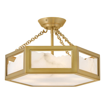 Veleta LED Semi Flush Mount in Lacquered Brass (138|FR41533LCB)
