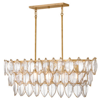 Amira LED Linear Pendant in Distressed Brass (138|FR32605DA)