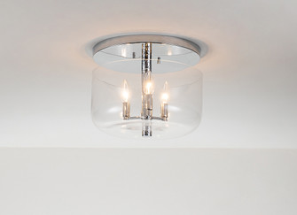 Rampart Three Light Flush Mount in Polished Chrome (175|FM80122PC-13)