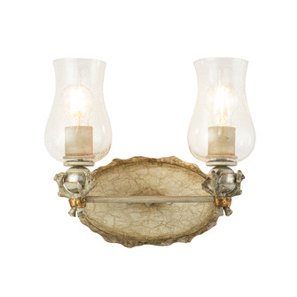 Trellis Two Light Vanity in Putty Patina And Silver Leaf Orb (175|BB1238-2)