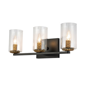 Bolivar Three Light Vanity in Matte Black (175|BB1003MB-3)