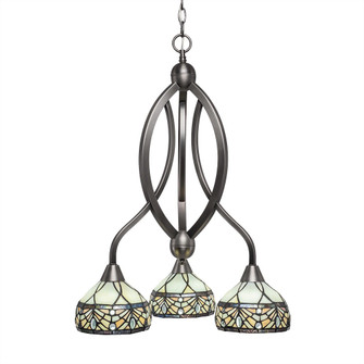 Bow Three Light Chandelier in Brushed Nickel (200|263-BN-9485)