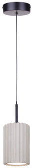 Tavi LED Pendant in Matte Black And Stone (387|LPL339A01SRB)