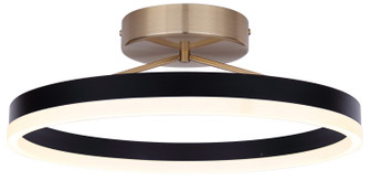Louie LED Flush Mount in Matte Black + Gold (387|LFM335A16BKG)