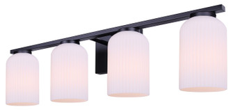 Bram Four Light Vanity in Matte Black (387|IVL1241A04BK)