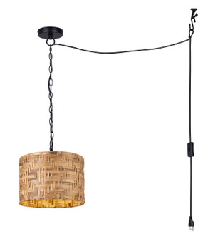 Ruppia One Light Pendant in Natural + Black (387|IPL2272B01NA)
