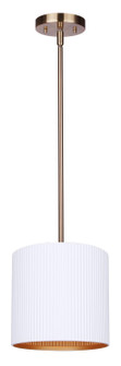 Rexton One Light Pendant in Gold And Matte White (387|IPL1119A01WHG)