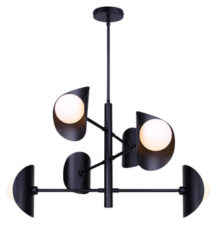 Arion Six Light Chandelier in Matte Black (387|ICH2287B06BK9)