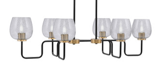 Sandia Six Light Bar in Matte Black & New Age Brass (200|6236-MBNAB-4812)