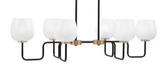 Sandia Six Light Bar in Matte Black & New Age Brass (200|6236-MBNAB-4811)