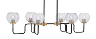Sandia Six Light Bar in Matte Black & New Age Brass (200|6236-MBNAB-4102)