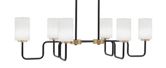 Sandia Six Light Bar in Matte Black & New Age Brass (200|6236-MBNAB-310)