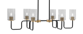 Sandia Six Light Bar in Matte Black & New Age Brass (200|6236-MBNAB-3002)