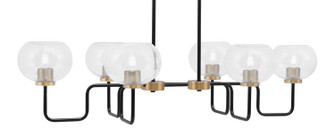 Sandia Six Light Bar in Matte Black & New Age Brass (200|6236-MBNAB-202)