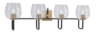 Sandia Four Light Bath Bar in Matte Black & New Age Brass (200|6224-MBNAB-4812)