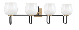 Sandia Four Light Bath Bar in Matte Black & New Age Brass (200|6224-MBNAB-4811)