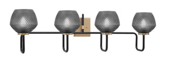 Sandia Four Light Bath Bar in Matte Black & New Age Brass (200|6224-MBNAB-4622)