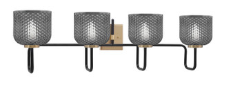 Sandia Four Light Bath Bar in Matte Black & New Age Brass (200|6224-MBNAB-4612)