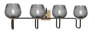 Sandia Four Light Bath Bar in Matte Black & New Age Brass (200|6224-MBNAB-4602)