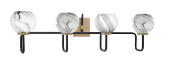 Sandia Four Light Bath Bar in Matte Black & New Age Brass (200|6224-MBNAB-4109)