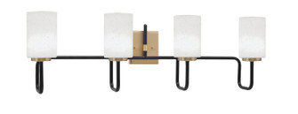 Sandia Four Light Bath Bar in Matte Black & New Age Brass (200|6224-MBNAB-310)